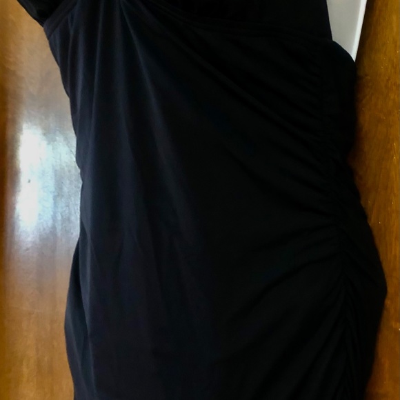 Kenneth Cole Reaction Black Ruffled Swim Dress Lg - Picture 7 of 10